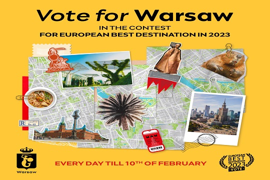 “欧洲最佳旅游目的地”评选火热进行中！华沙需要你的支持！